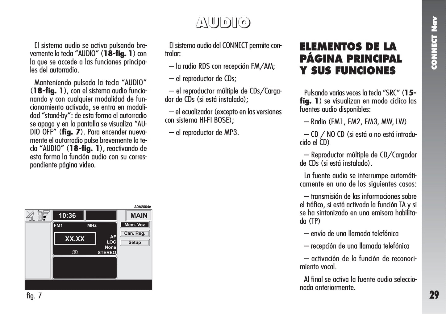 Alfa Romeo Connect / Connect Nav+ Instrucciones 2007 - 2011