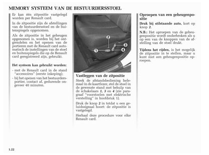 2001-2002 Renault Vel Satis Bedienungsanleitung | Niederländisch