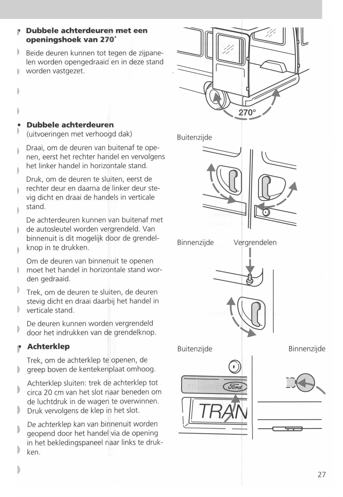1994-2000 Ford Transit Bedienungsanleitung | Niederländisch