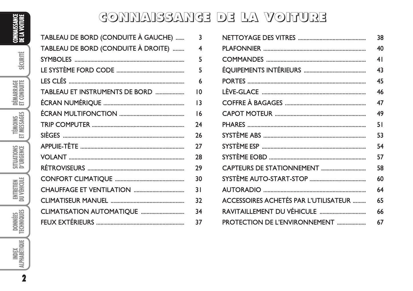 2010-2014 Ford Ka Owner's Manual | French