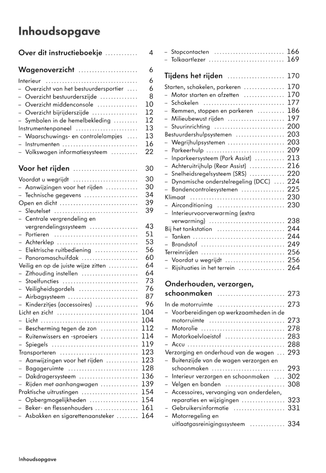 2007-2011 Volkswagen Tiguan Bedienungsanleitung | Niederländisch