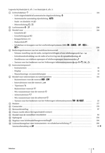 2007-2011 Volkswagen Tiguan Owner's Manual | Dutch