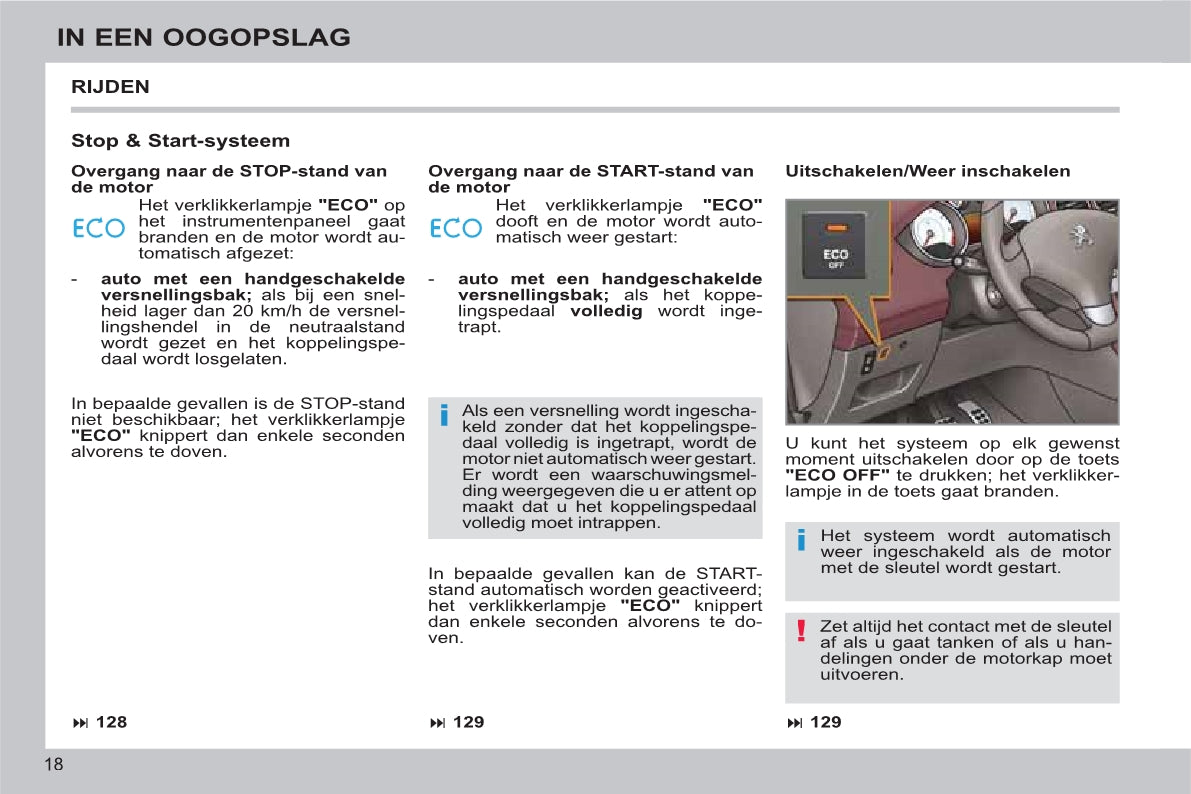 2011-2013 Peugeot 308 CC Owner's Manual | Dutch