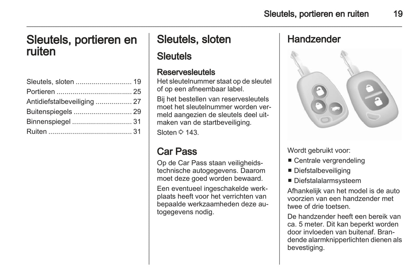 2013 Opel Vivaro Owner's Manual | Dutch