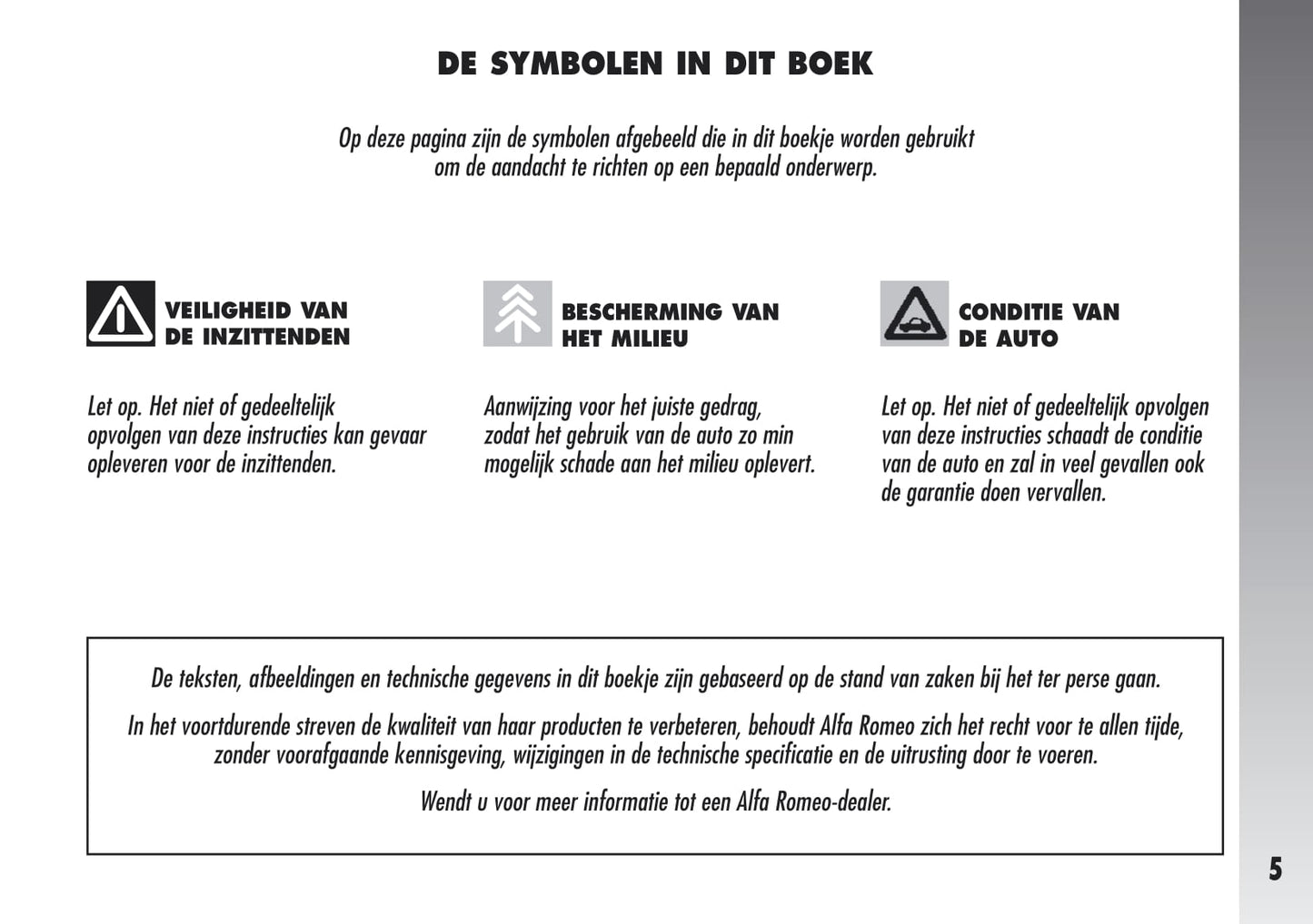 2003-2010 Alfa Romeo GT Owner's Manual | Dutch