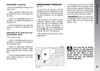 2003-2010 Alfa Romeo GT Owner's Manual | Dutch