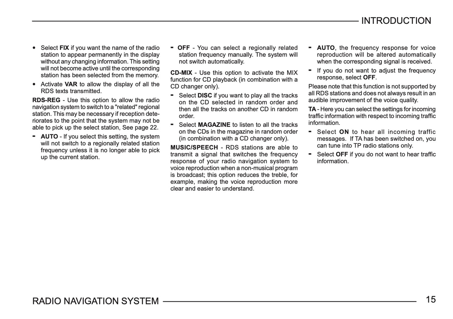 Skoda Radio Navigation System Bedienungsanleitung 2003