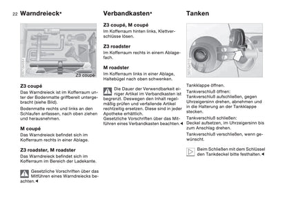 1997-1998 BMW Z3/Z3 M Owner's Manual | German