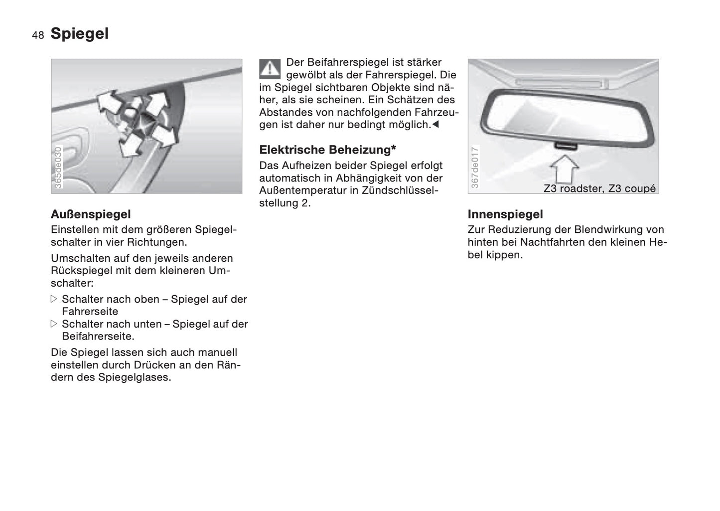 1997-1998 BMW Z3/Z3 M Roadster/Z3 M Coupé Owner's Manual | German