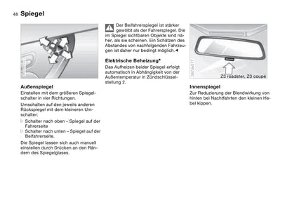 1997-1998 BMW Z3/Z3 M Owner's Manual | German