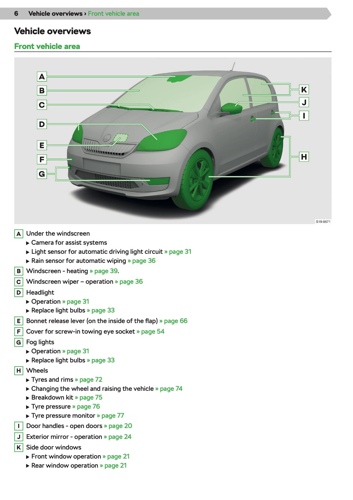 2019-2020 Skoda Citigo Bedienungsanleitung | Englisch