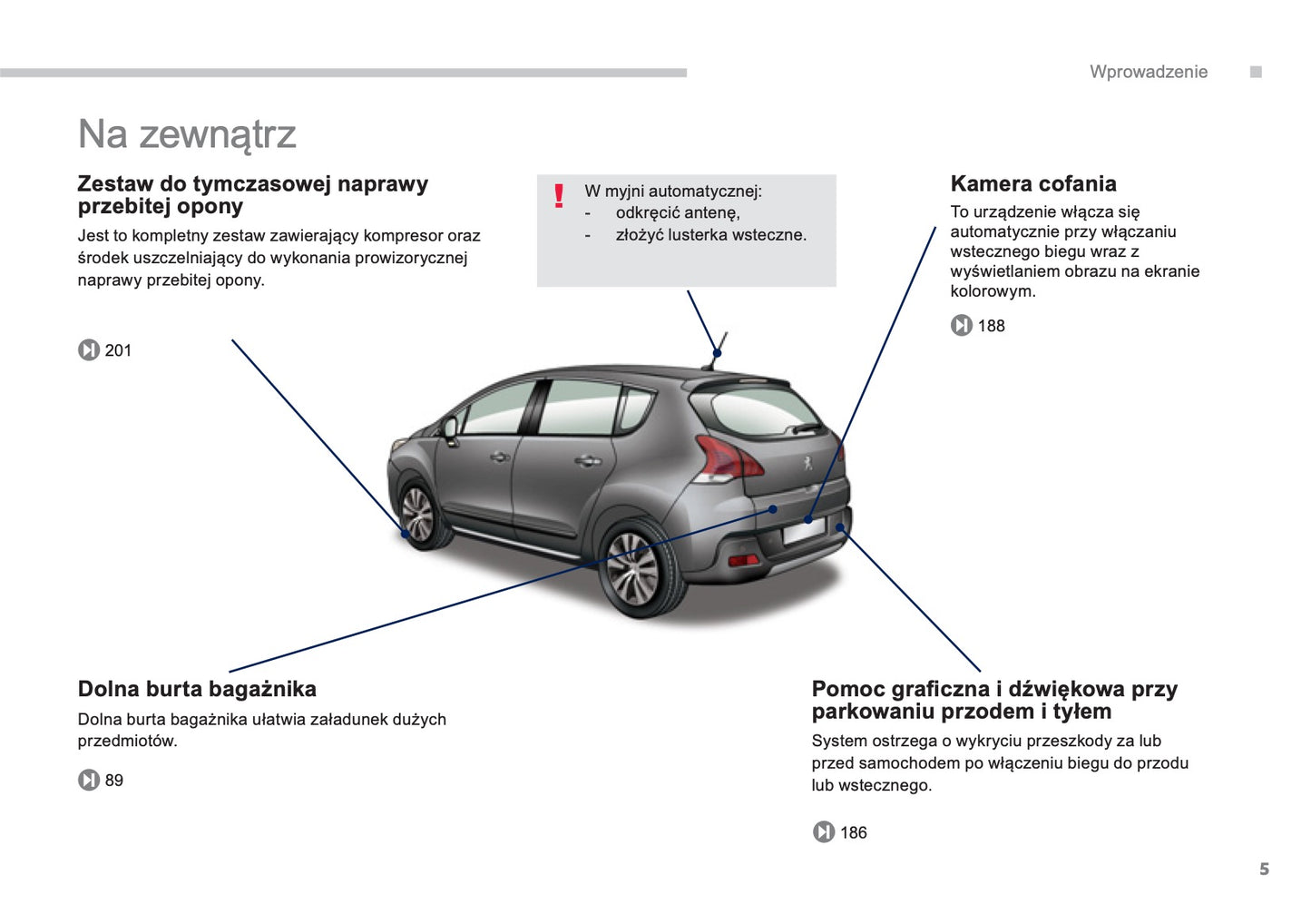 2013-2014 Peugeot 3008 HYbrid4 Bedienungsanleitung | Polnisch