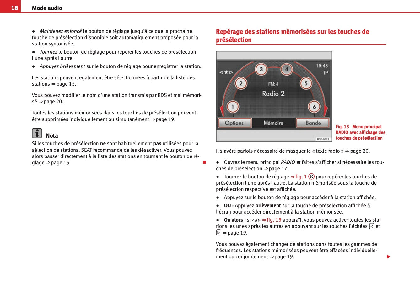 Seat Media System 2.2 Guide d’instructions