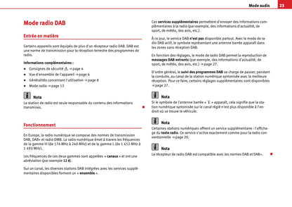 Seat Media System 2.2 Guide d’instructions