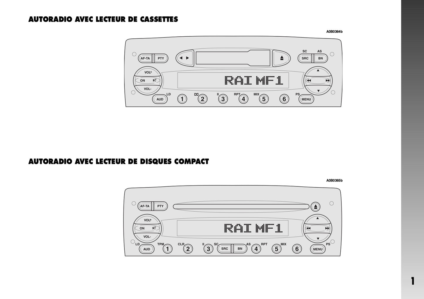 Alfa Romeo 156 Autoradio Guide d'utilisation 2004 - 2007