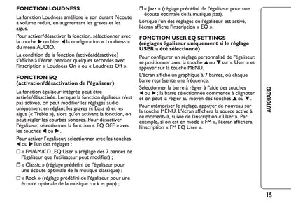 Fiat Ducato Autoradio & MP3 Guide d'instructions 2012 - 2014