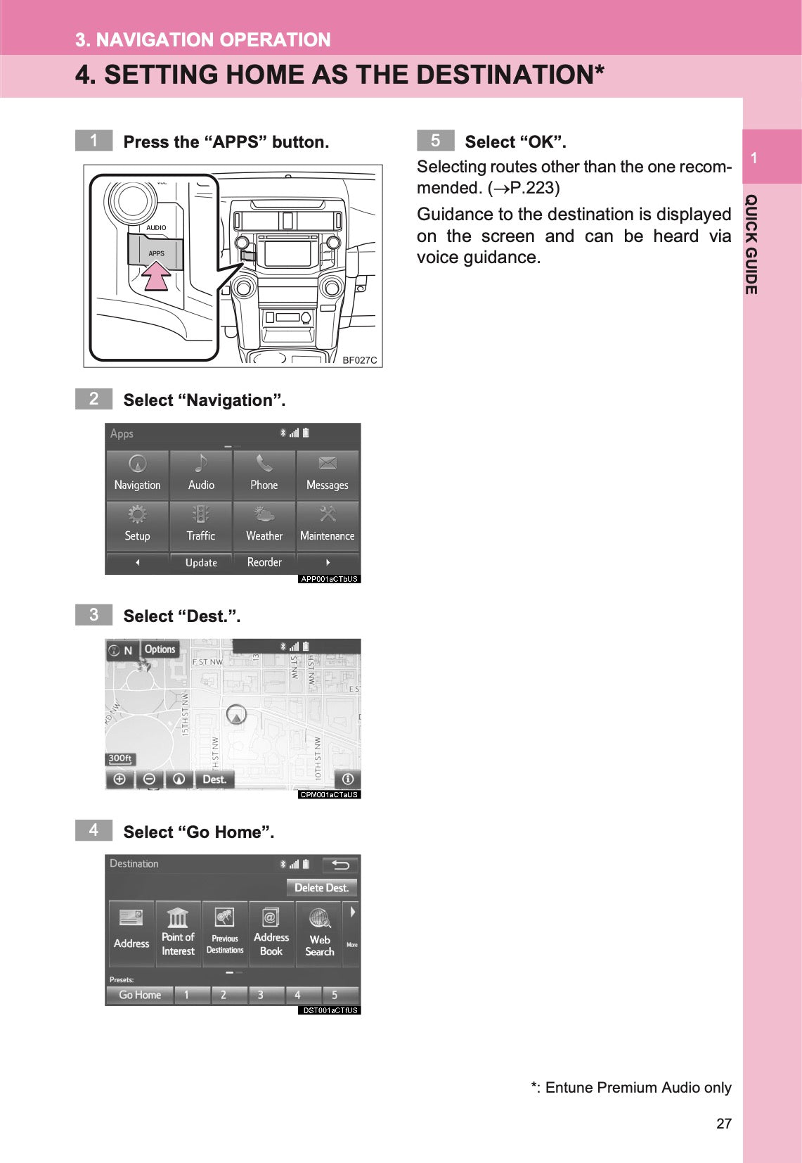 Toyota 4Runner Navigation And Multimedia System Bedienungsanleitung 2013 - 2017