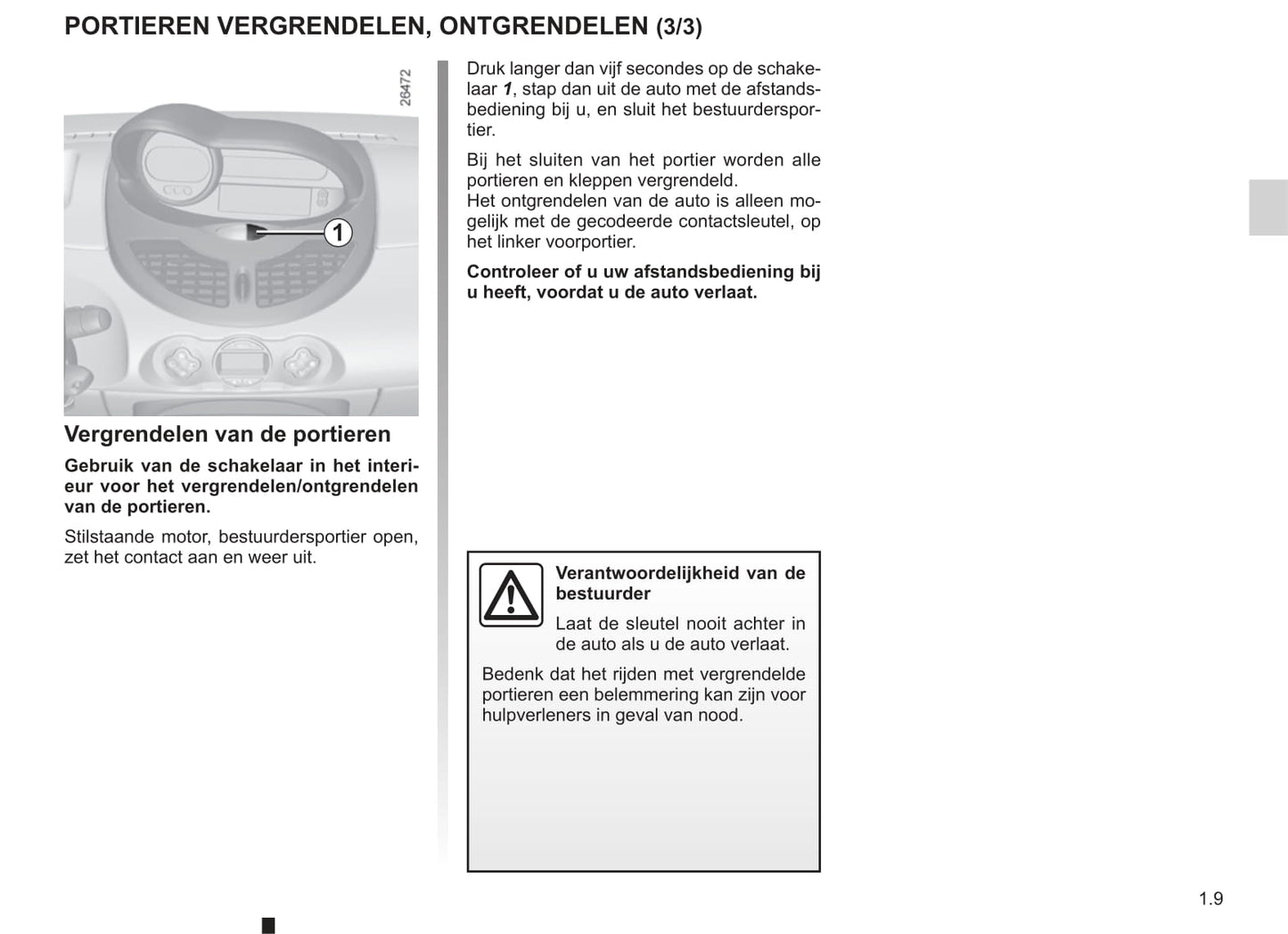 2012-2013 Renault Twingo Owner's Manual | Dutch