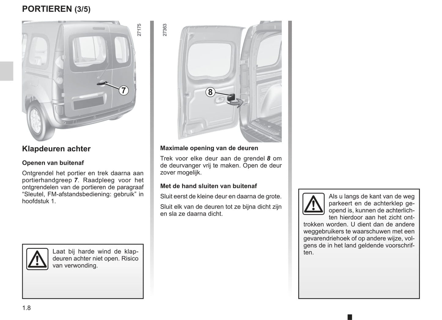 2013-2014 Renault Kangoo Bedienungsanleitung | Niederländisch