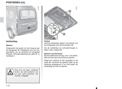 2013-2014 Renault Kangoo Owner's Manual | Dutch