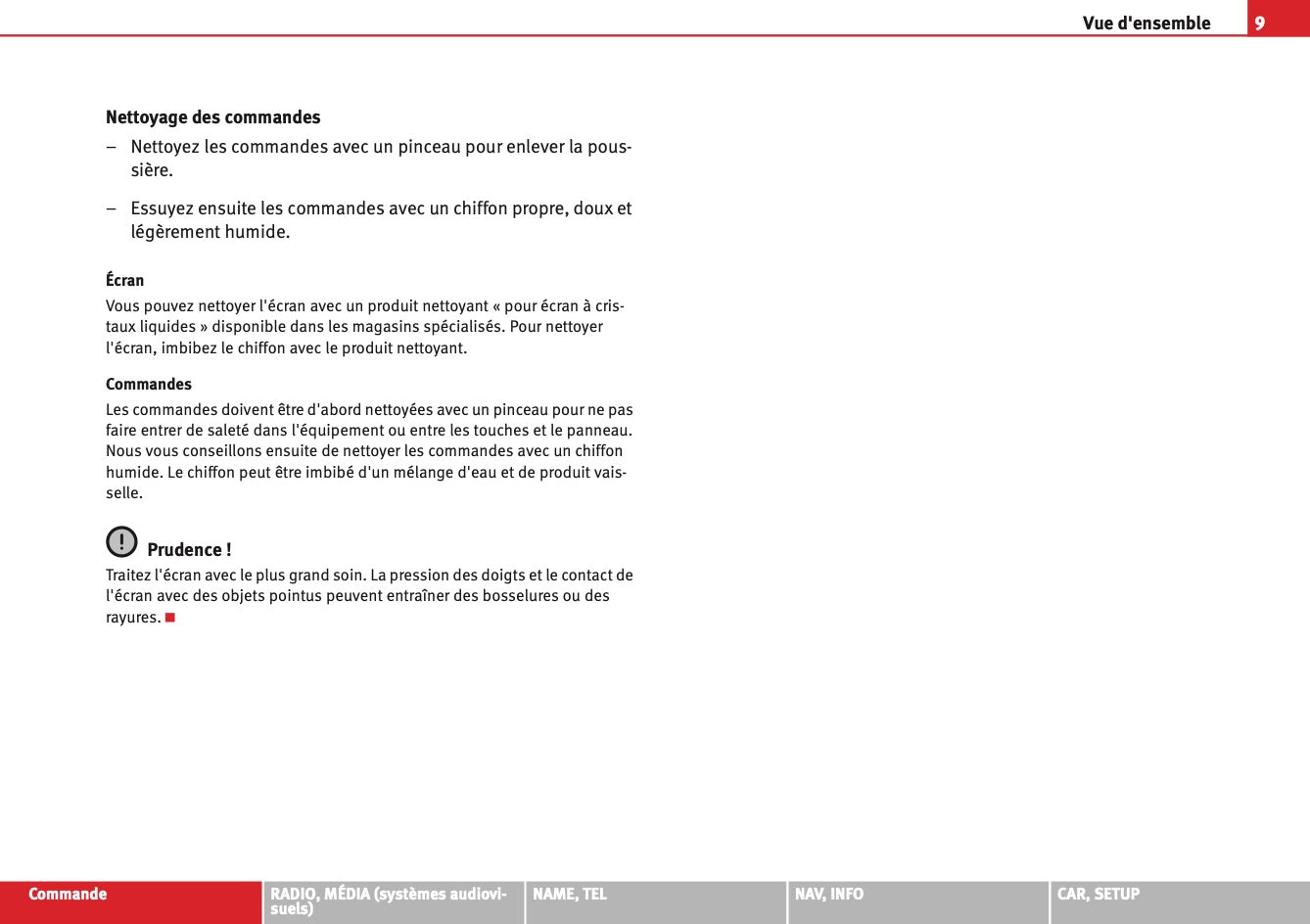 Seat Media System E Guide d'instructions