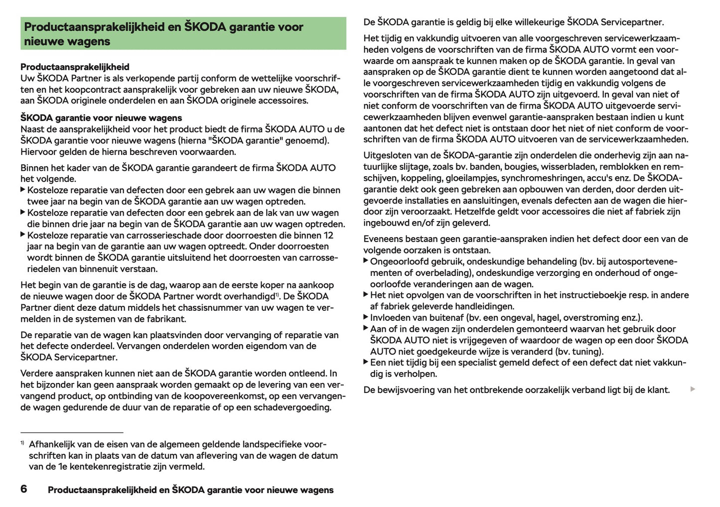 2018-2019 Skoda Fabia Owner's Manual | Dutch