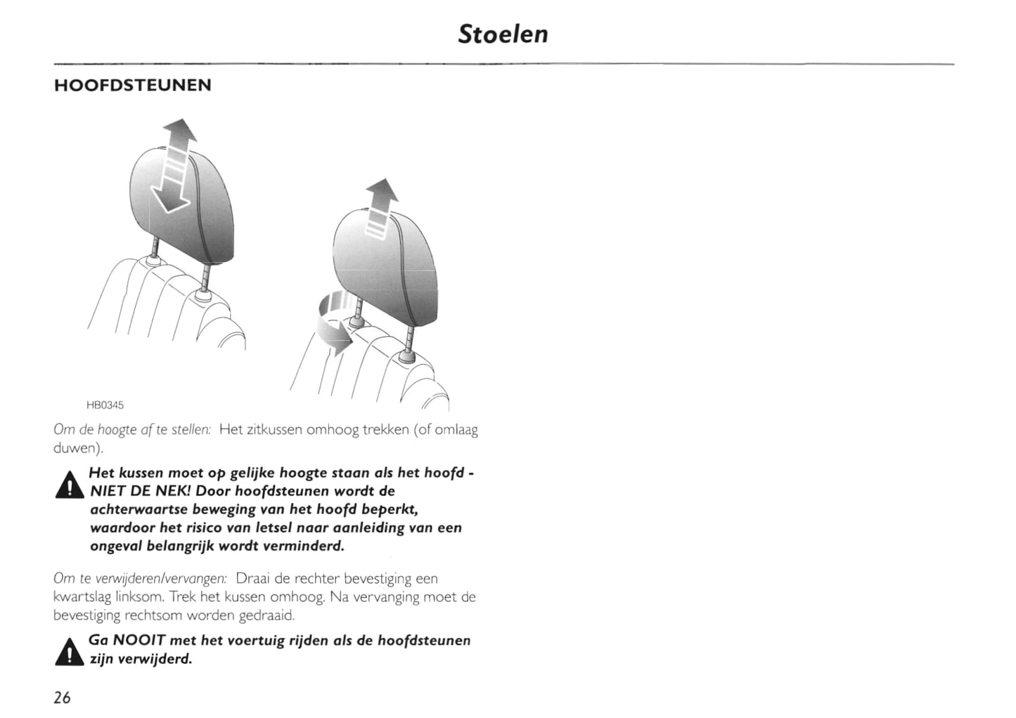 2002-2005 MG TF Bedienungsanleitung | Niederländisch