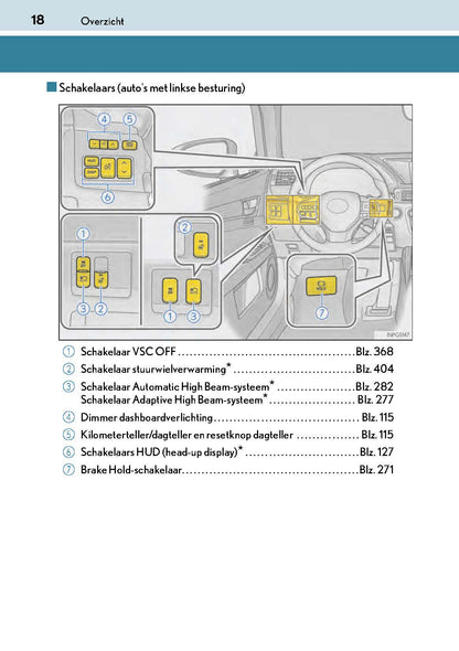 2017-2018 Lexus GS 300h/GS 450h Bedienungsanleitung | Niederländisch