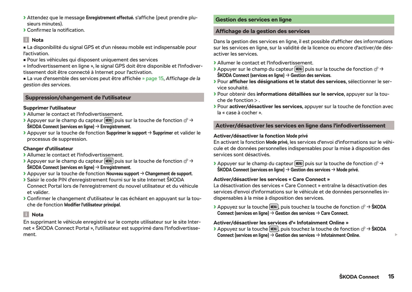 2018-2019 Skoda Karoq Owner's Manual | French