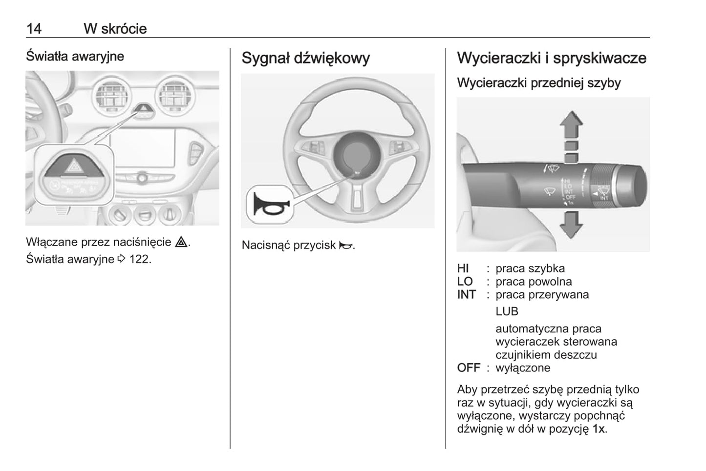 2016 Opel Adam Owner's Manual | Polish