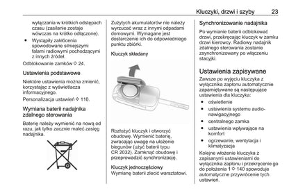 2016 Opel Adam Owner's Manual | Polish