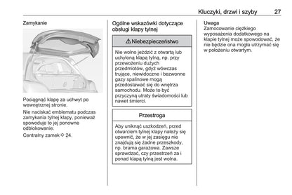 2016 Opel Adam Owner's Manual | Polish