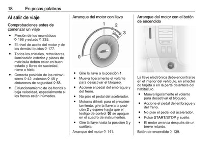 2018 Opel Vivaro Owner's Manual | Spanish