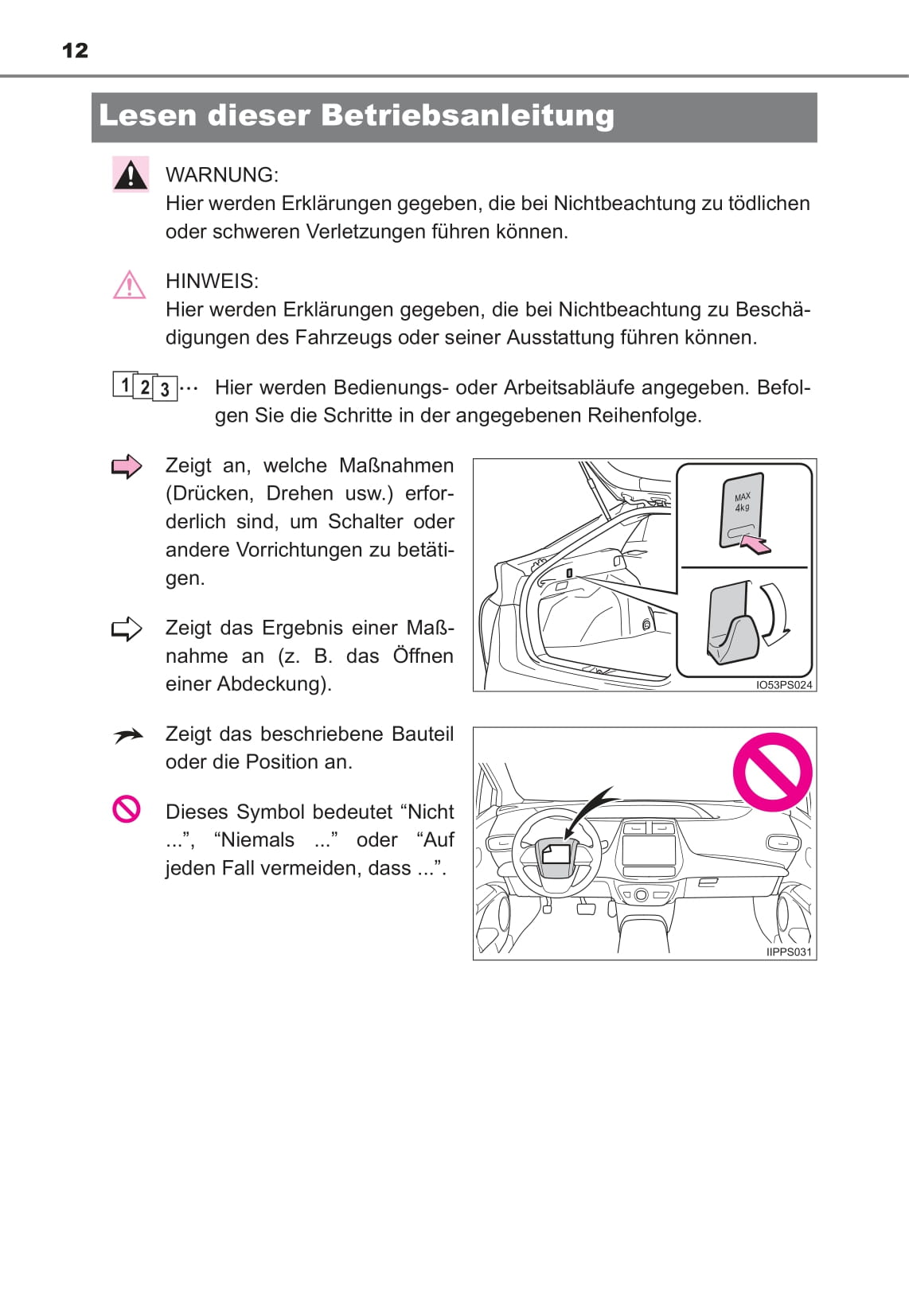 2016-2017 Toyota Prius Bedienungsanleitung | Deutsch