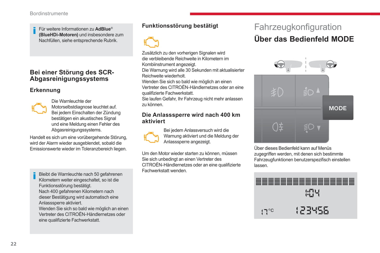 2017-2019 Citroën Jumper/Relay Owner's Manual | German