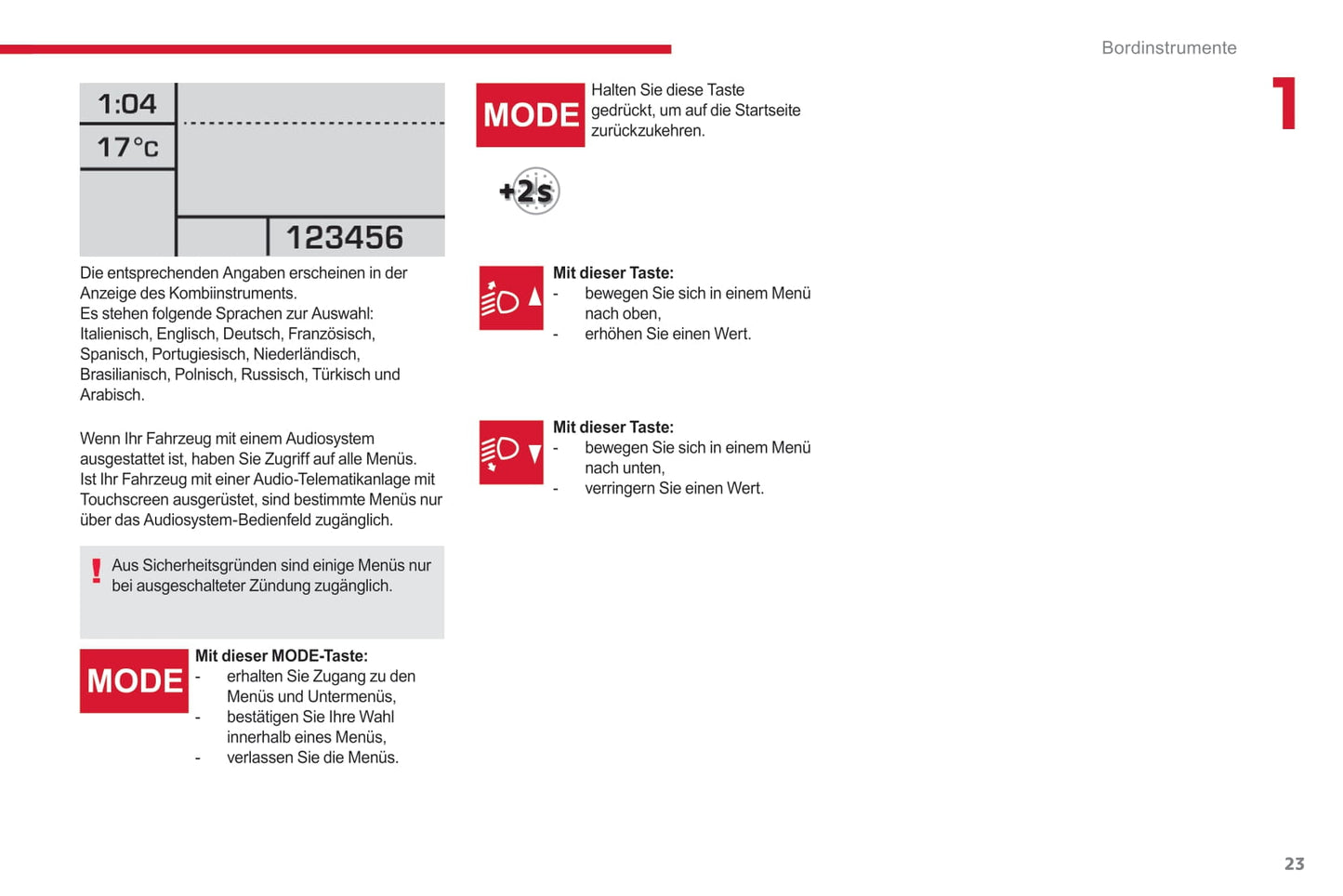 2017-2019 Citroën Jumper/Relay Bedienungsanleitung | Deutsch