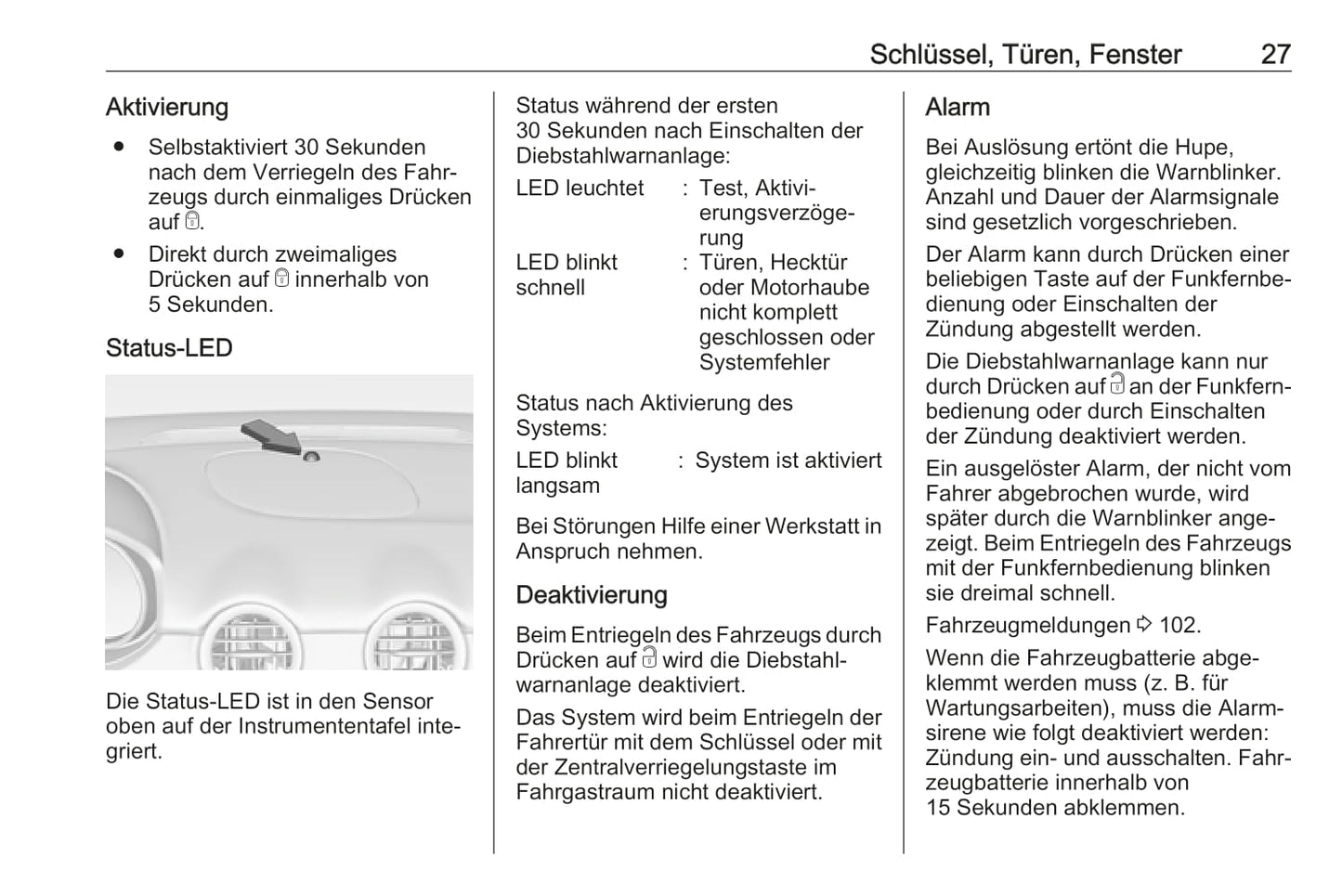 2018-2019 Opel Adam Bedienungsanleitung | Deutsch