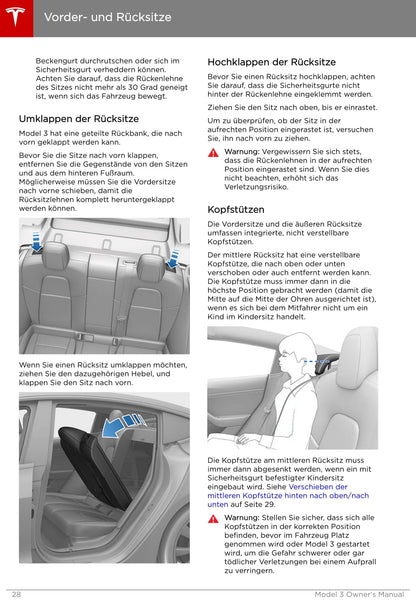 2019 Tesla Model 3 Owner's Manual | German