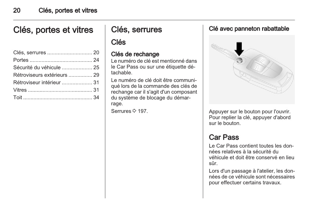 2010-2015 Opel Antara Owner's Manual | French