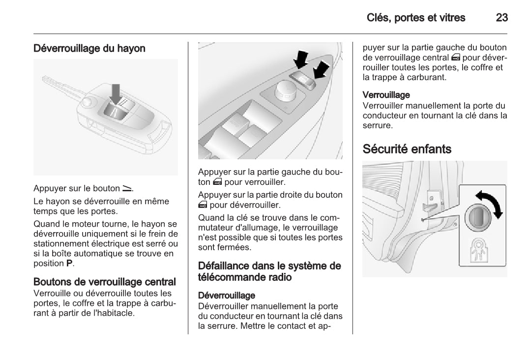 2010-2015 Opel Antara Bedienungsanleitung | Französisch