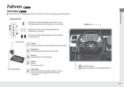 2020-2021 Honda Jazz Hybrid Bedienungsanleitung | Deutsch