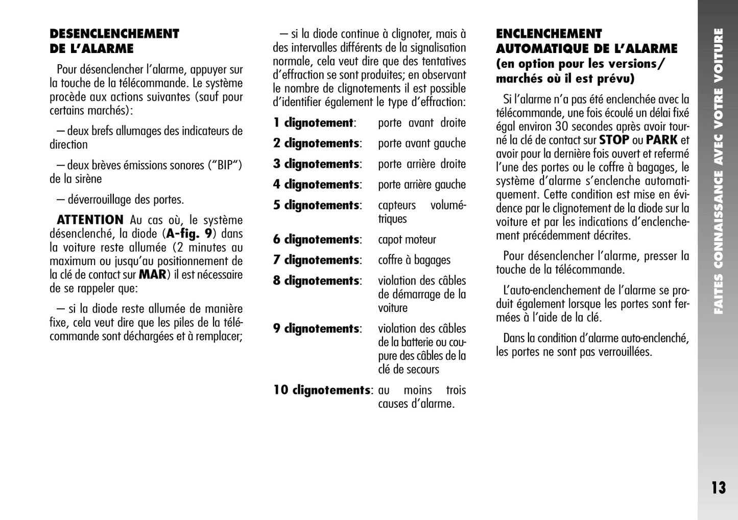 2004-2007 Alfa Romeo 156 GTA Owner's Manual | French