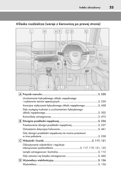 2019 Lexus UX 250h Owner's Manual | Polish