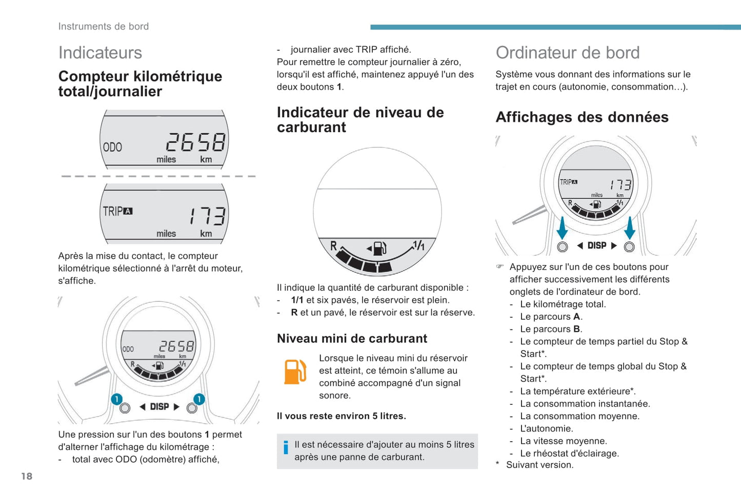 2018-2022 Peugeot 108 Owner's Manual | French