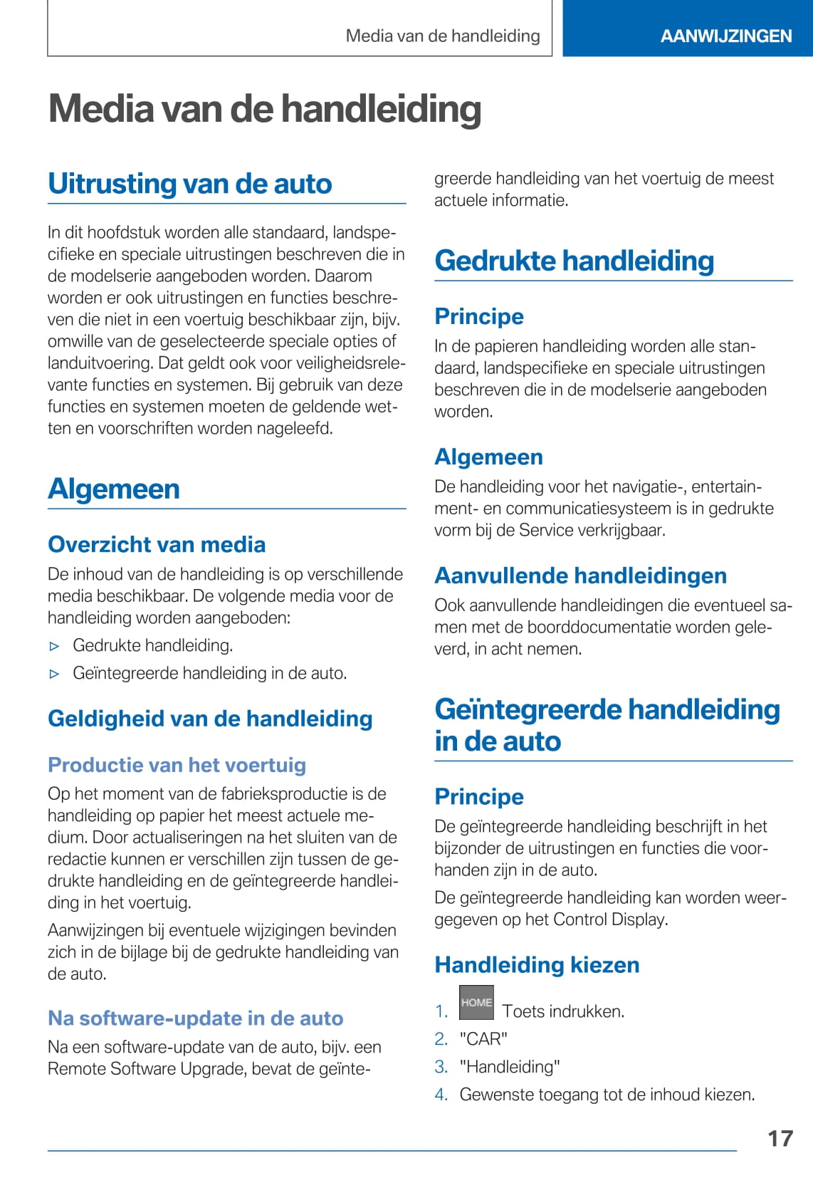 2020-2021 BMW 5 Series Owner's Manual | Dutch