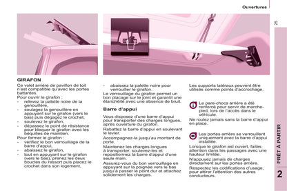 2011-2012 Peugeot Partner Tepee Owner's Manual | French