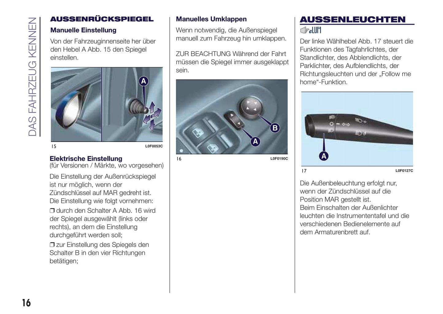 2015-2017 Lancia Ypsilon Owner's Manual | German