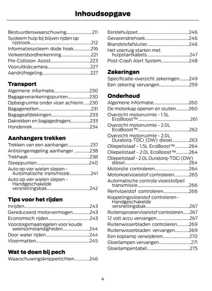 2015-2016 Ford Galaxy/S-Max Owner's Manual | Dutch