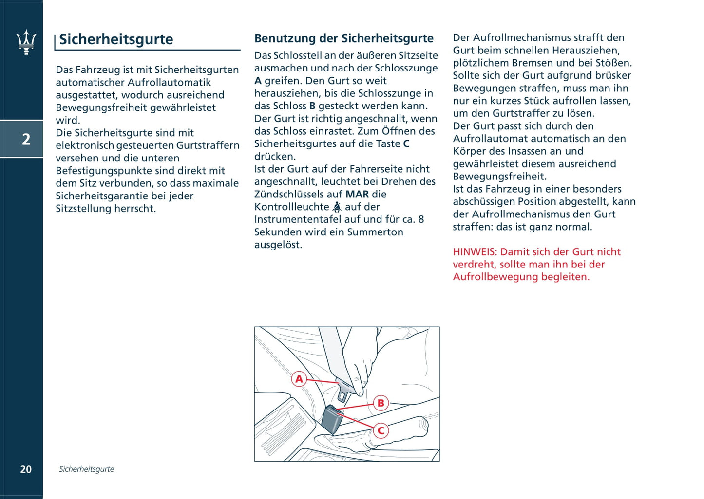 2002-2007 Maserati Coupé Owner's Manual | German