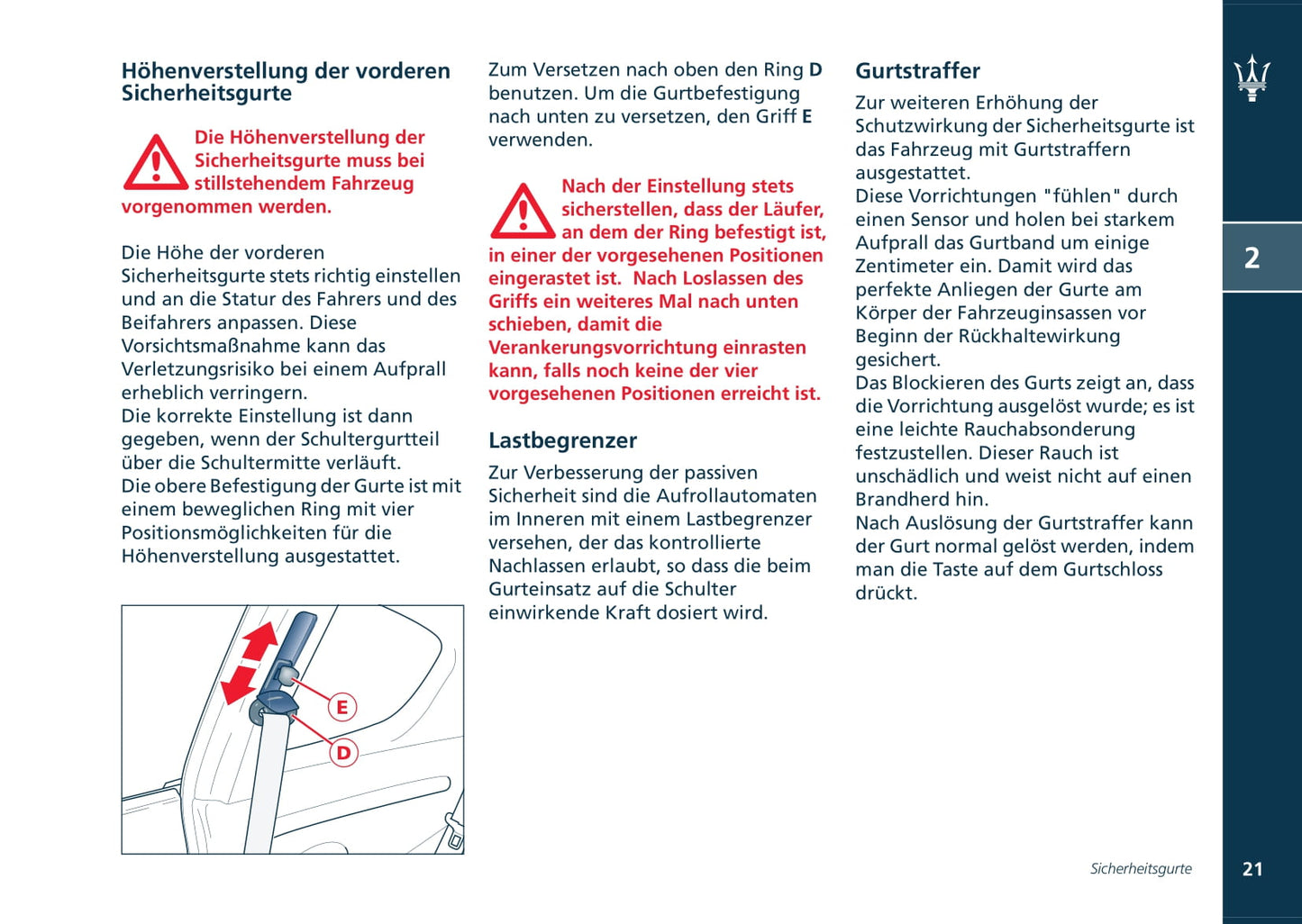 2002-2007 Maserati Coupé Owner's Manual | German